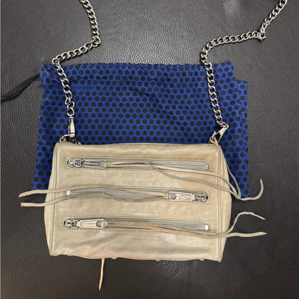 Rebecca Minkoff Leather Crossbody Bag - Moto Style - Festival Bag - Well loved